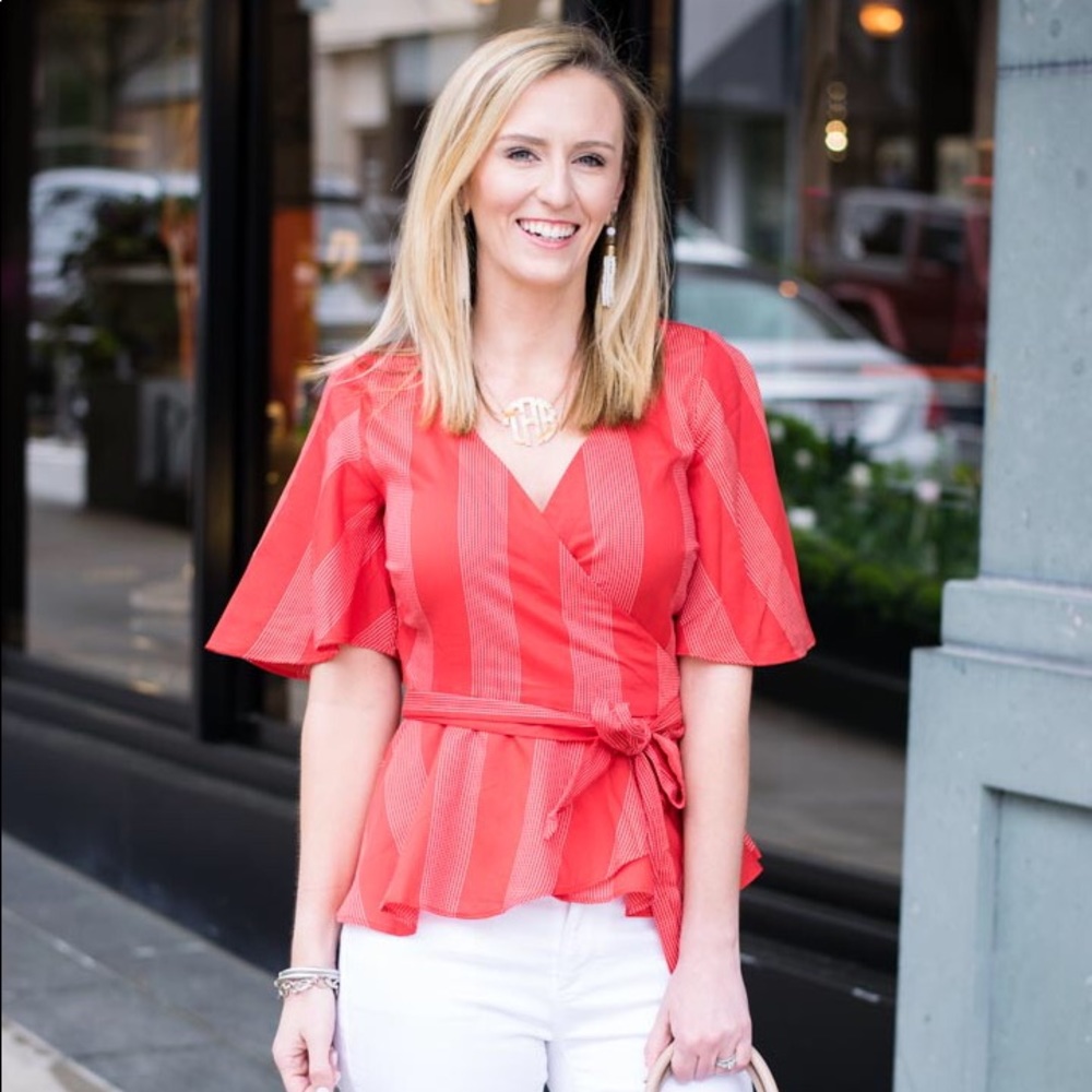 Red Wrap Top